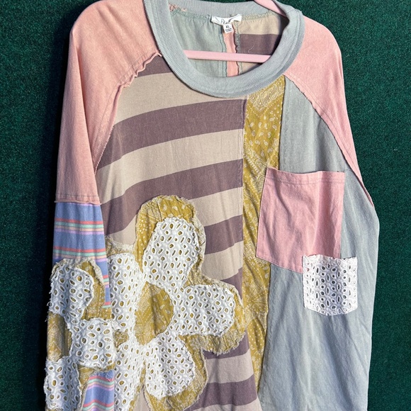 089 NWOT Oli & Hali Pink/Blue Shirt SZ XL - Picture 2 of 13